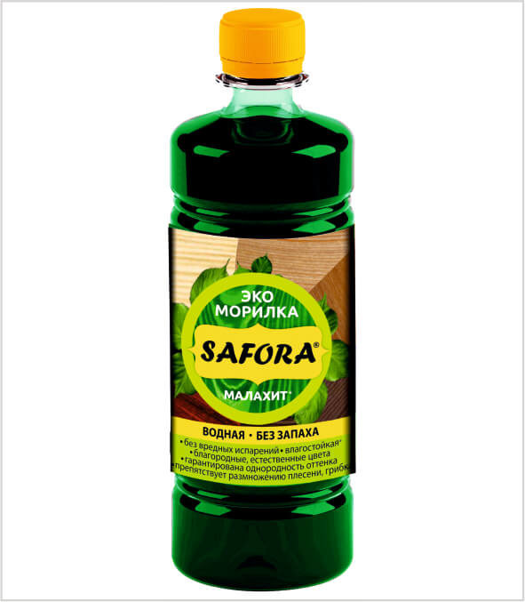 Морилка водная для дерева SAFORA, цвет Малахит