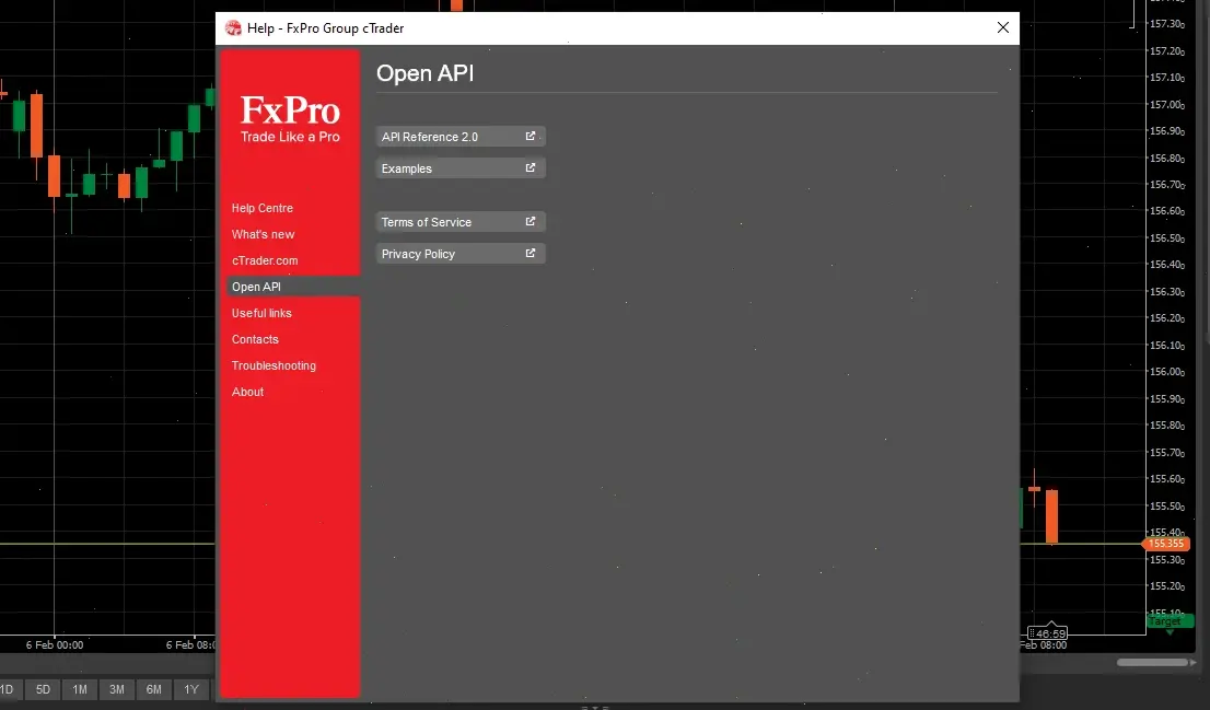 FxPro ctrader api