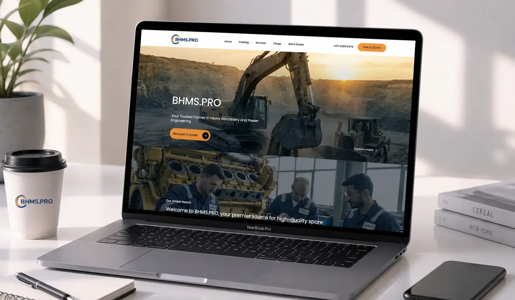 Сайт для компании "BHMS PRO" в Дубае ОАЭ