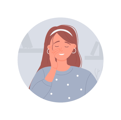 Иллюстрация девушки в свитере