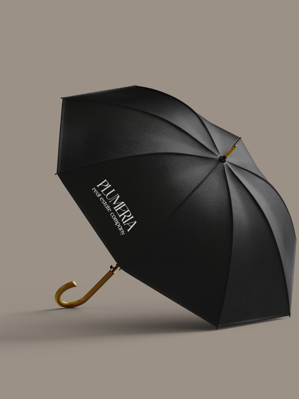 Сувенирная продукция с логотипом Plumeria, агентство недвижимости