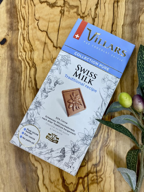 Молочный шоколад Villars. Швейцария 100гр
