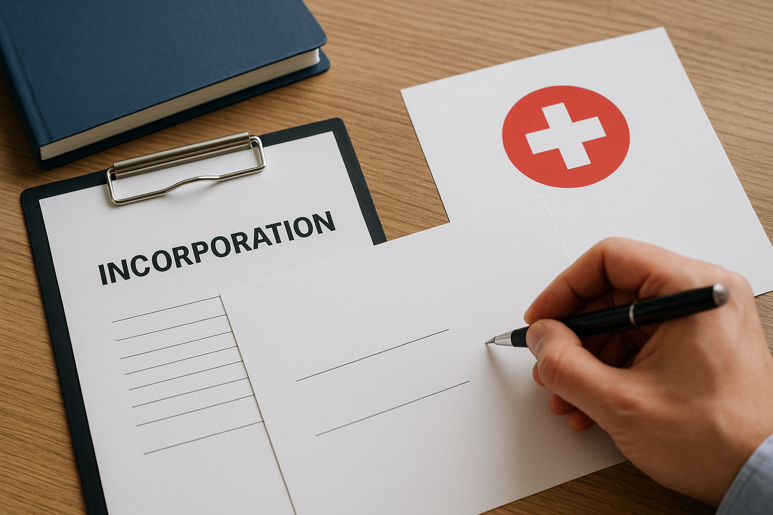 Entrepreneur preparing for company incorporation in Switzerland
