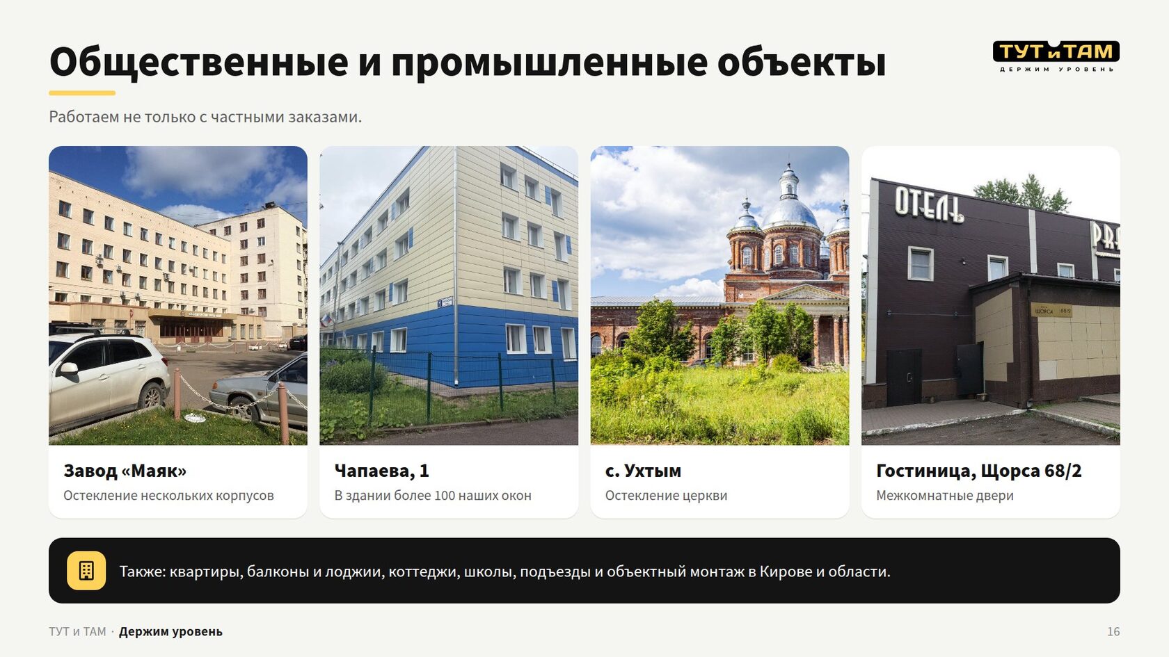 Общественные и промышленные объекты