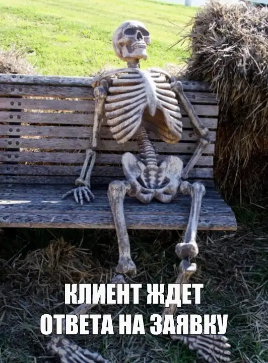 Мем: клиент ждет ответа на заявку