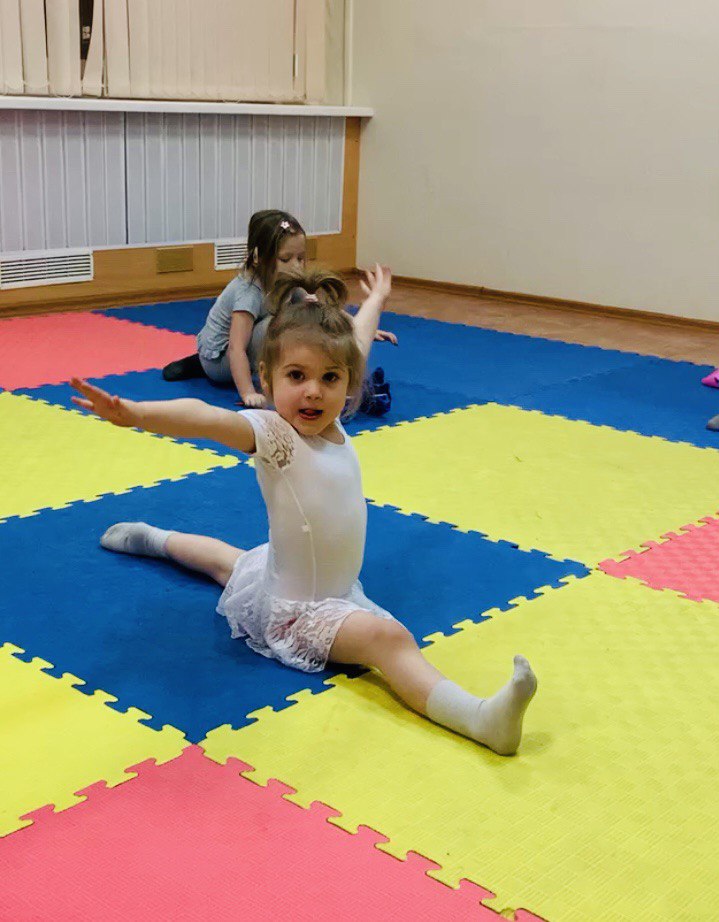 Занятие девочек гимнастикой - фото