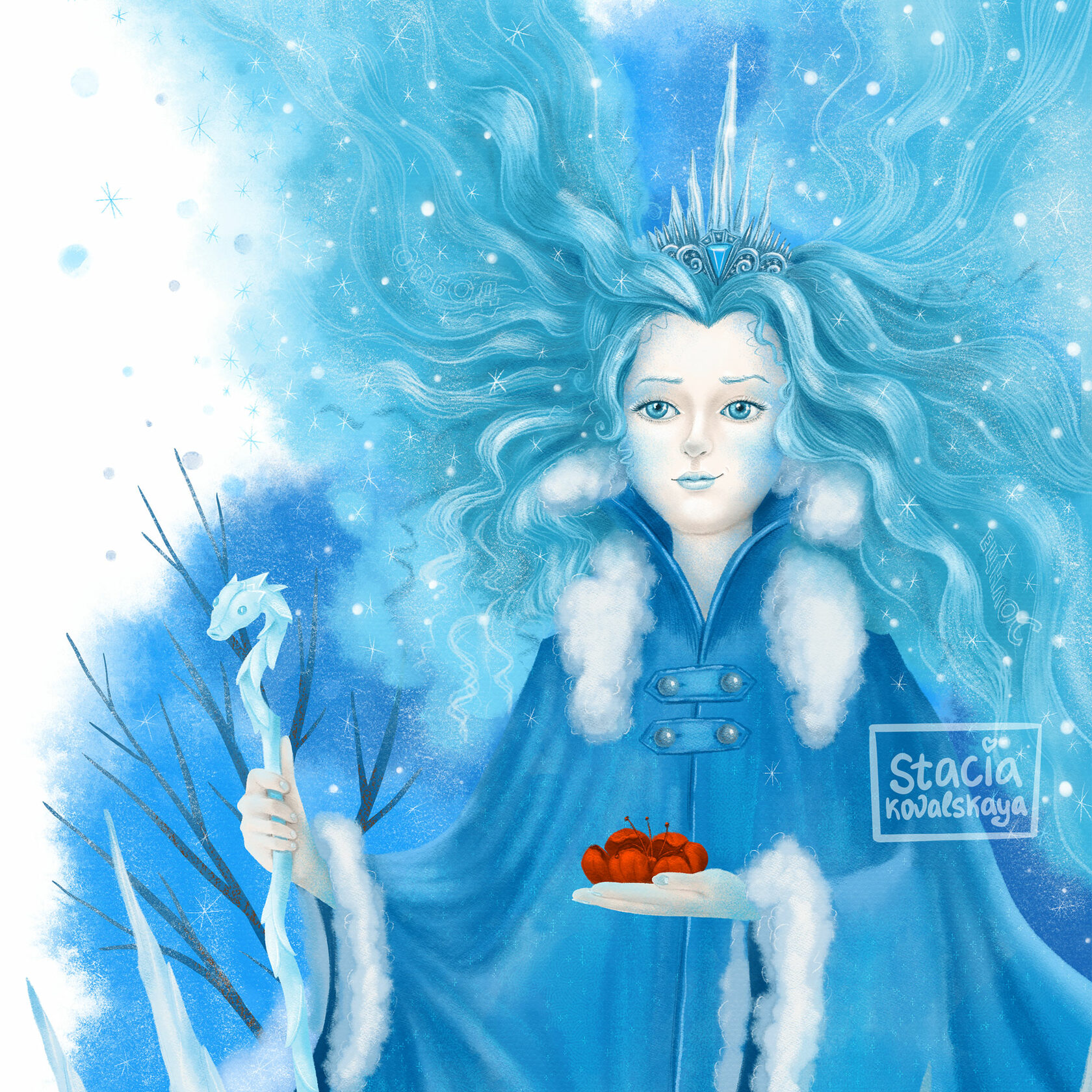 Снежная Королева гуашью
