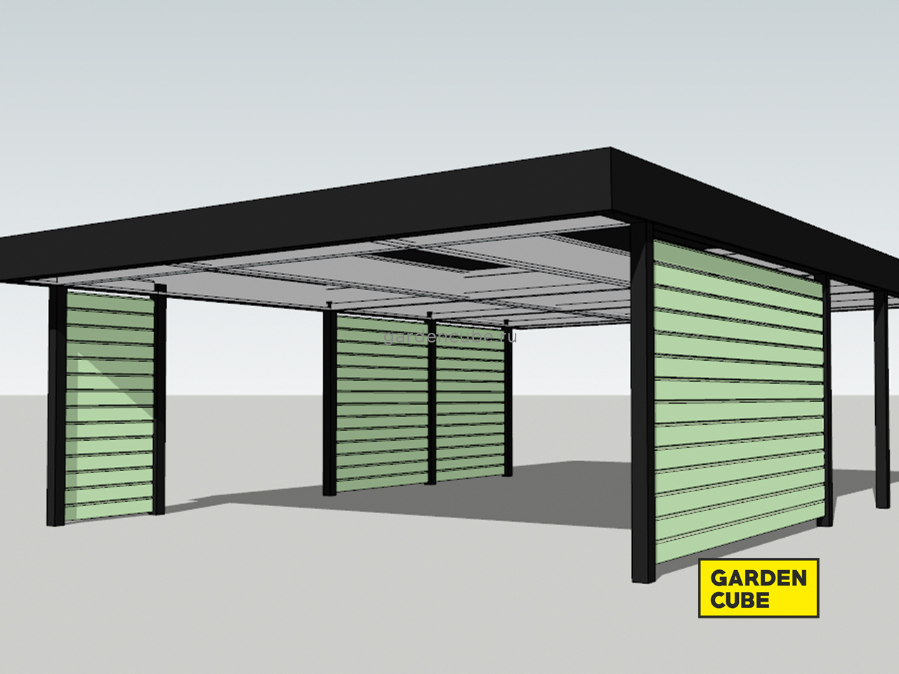 Навесы куб. Сигма профиль для навеса. Навес Cube. Garden Cube навес. Навес с хозблоком с плоской крышей.