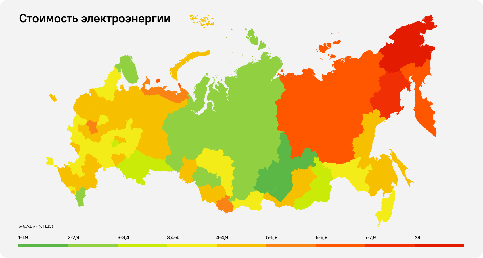 Тепловая карта рынка рф