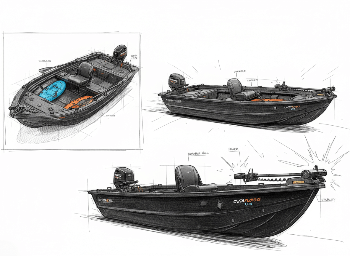 концепт вариант рыбацкой лодки из ПНД