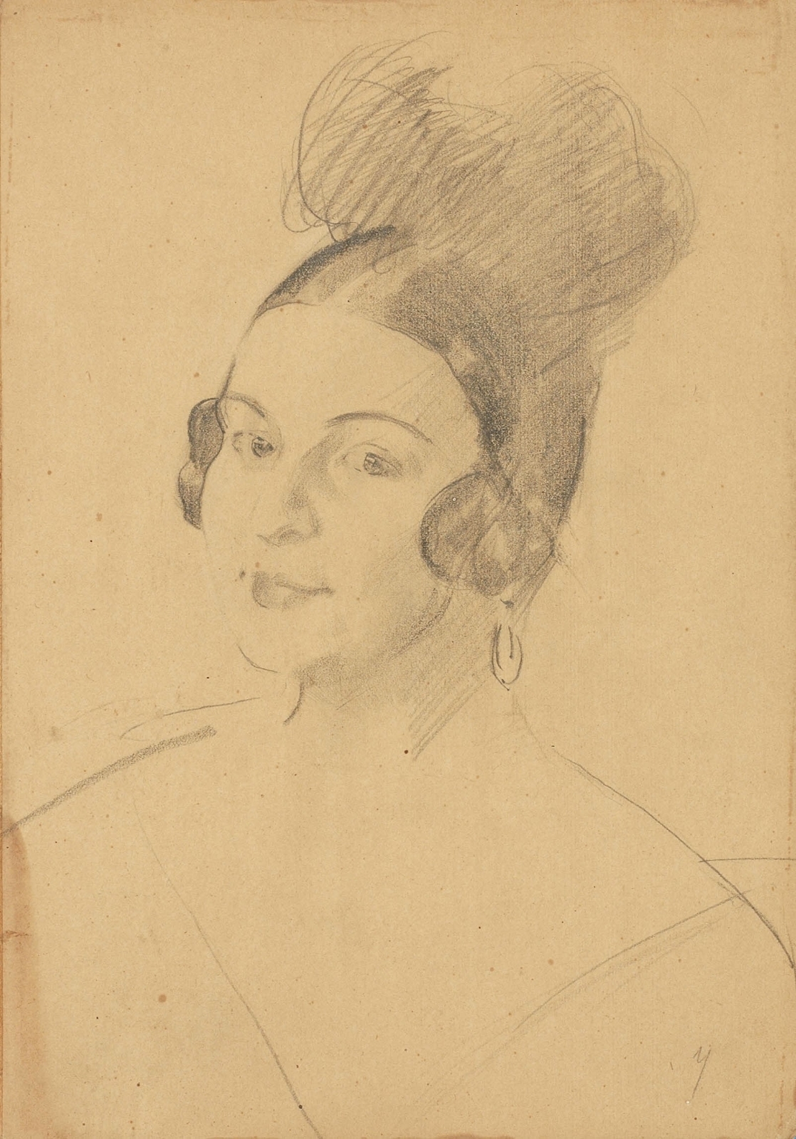 Этюд к портрету Н.Н. Гончаровой (?). Конец 1890-х – начало 1900-х 