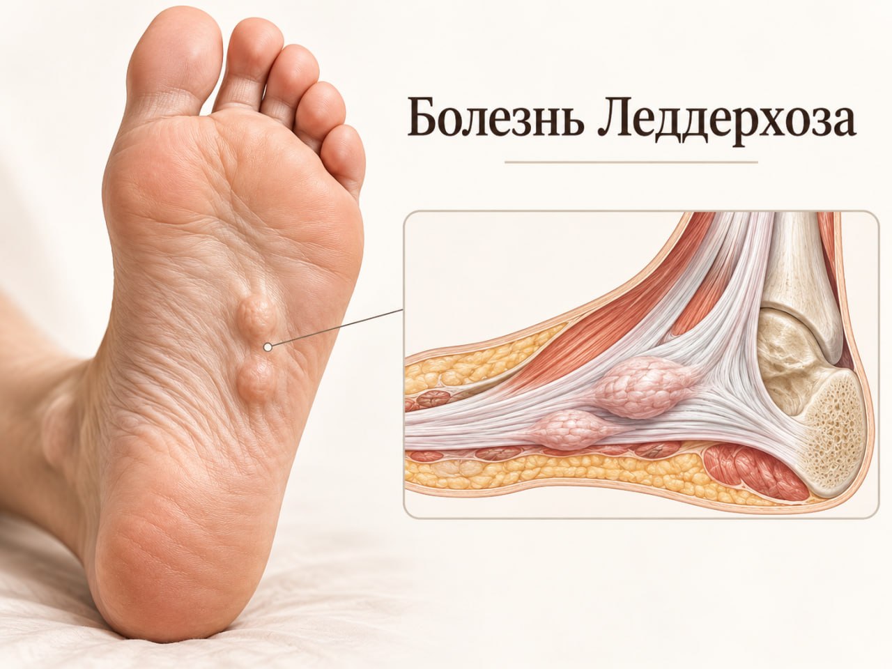 Болезнь Леддерхоза: уплотнения на подошвенной поверхности стопы