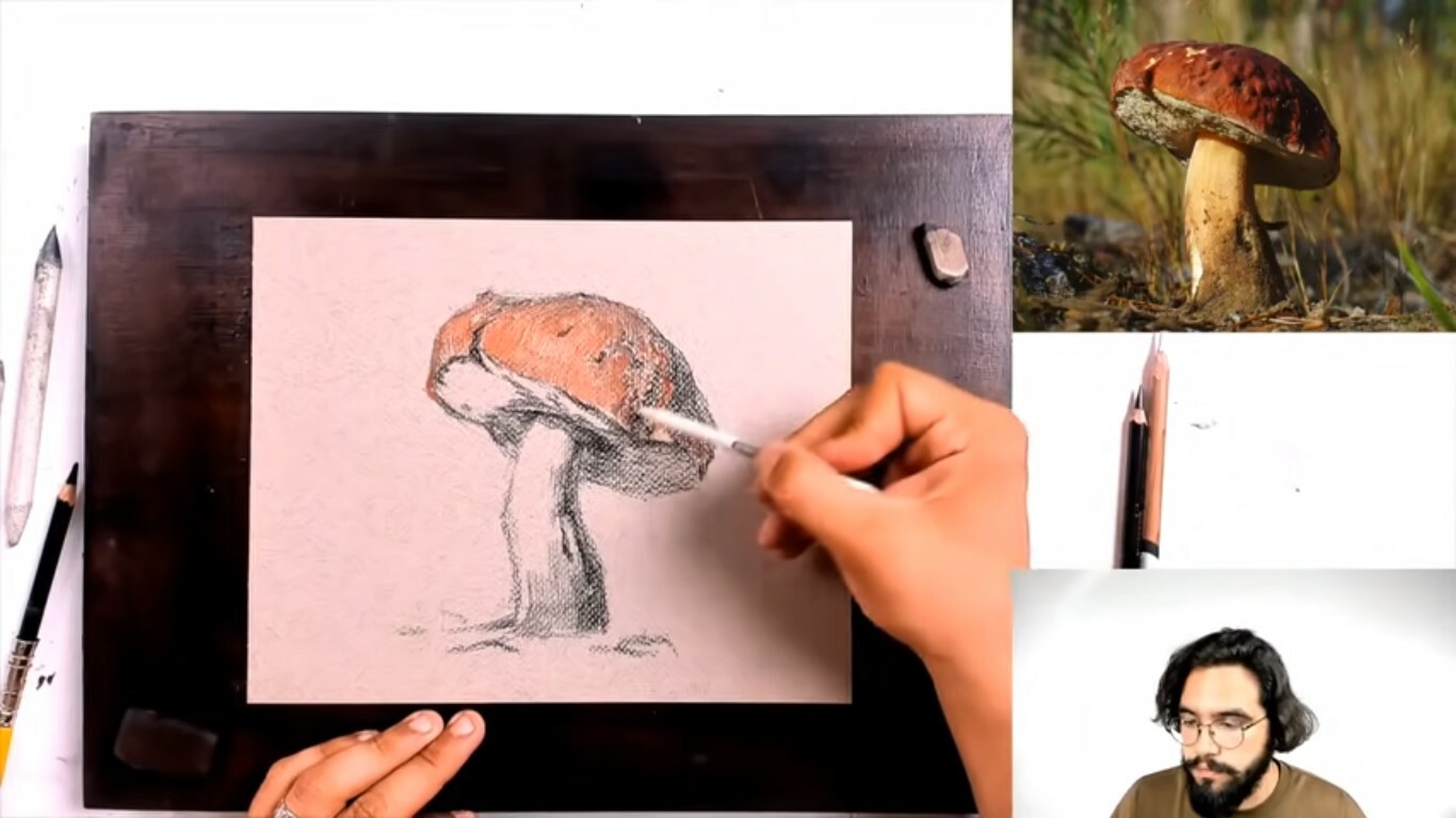 нарисовать гриб