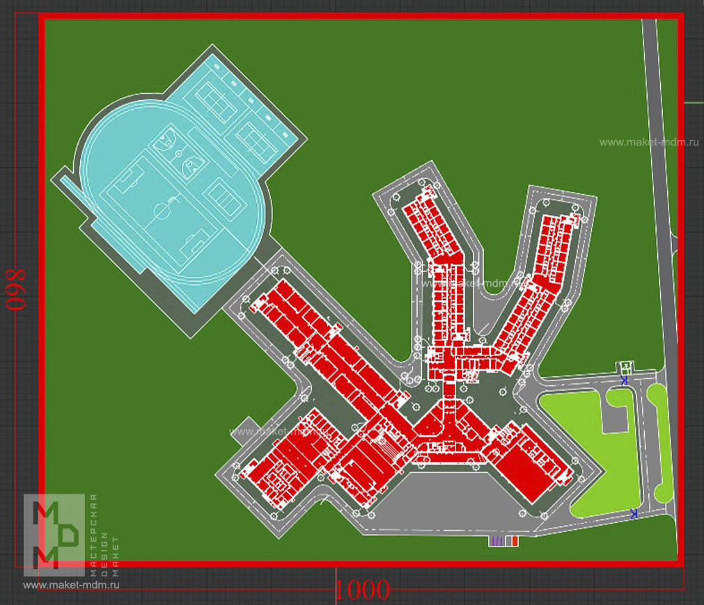 генплан будущего макета школы