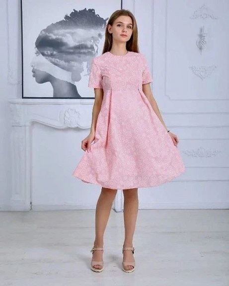 Платье для беременных и кормящих 581, розовый
