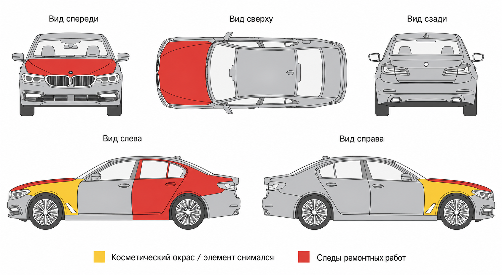 Карта ЛКП BMW 5 серия G30