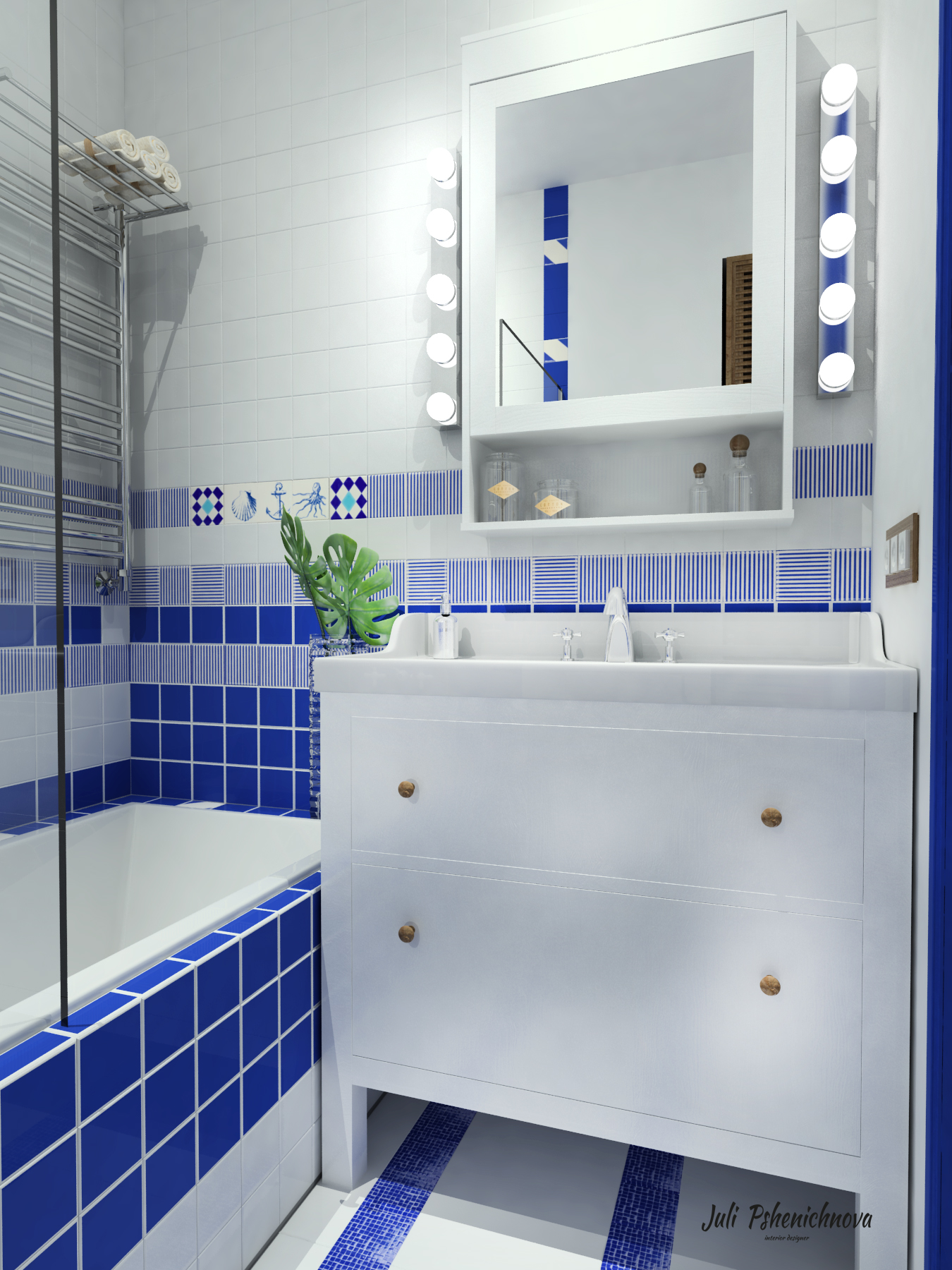 Ванная комната в морском стиле: дизайн с фото