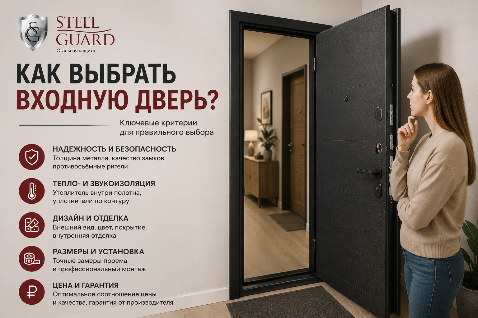 Как выбрать входную дверь - руководство от Steel Guard