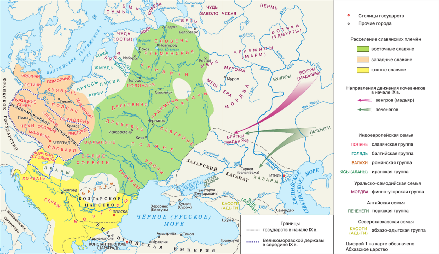 Расселение славян и их соседей в VI-IX веках