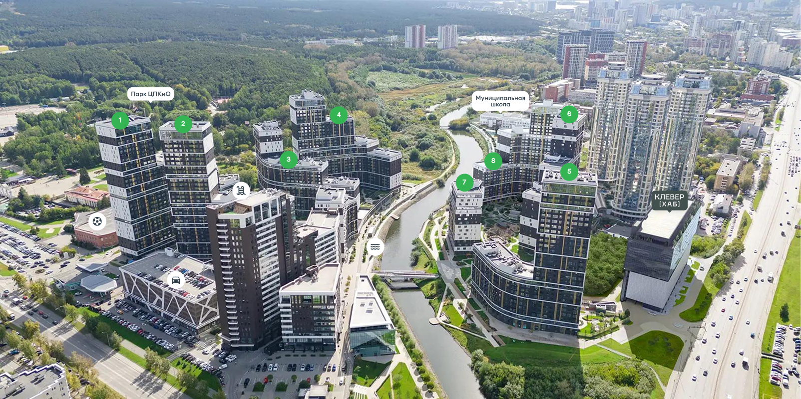 Карта расположения бизнес-центра Клевер [ХАБ] в Екатеринбурге