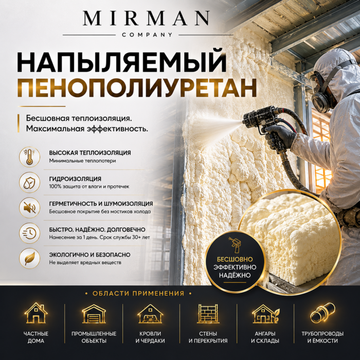Система напыляемого пенополиуретана Mirman Company