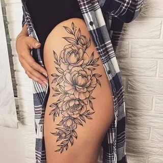 ТАТУ НА БЕДРЕ ДЛЯ ДЕВУШЕК - KOT Tattoo Studio