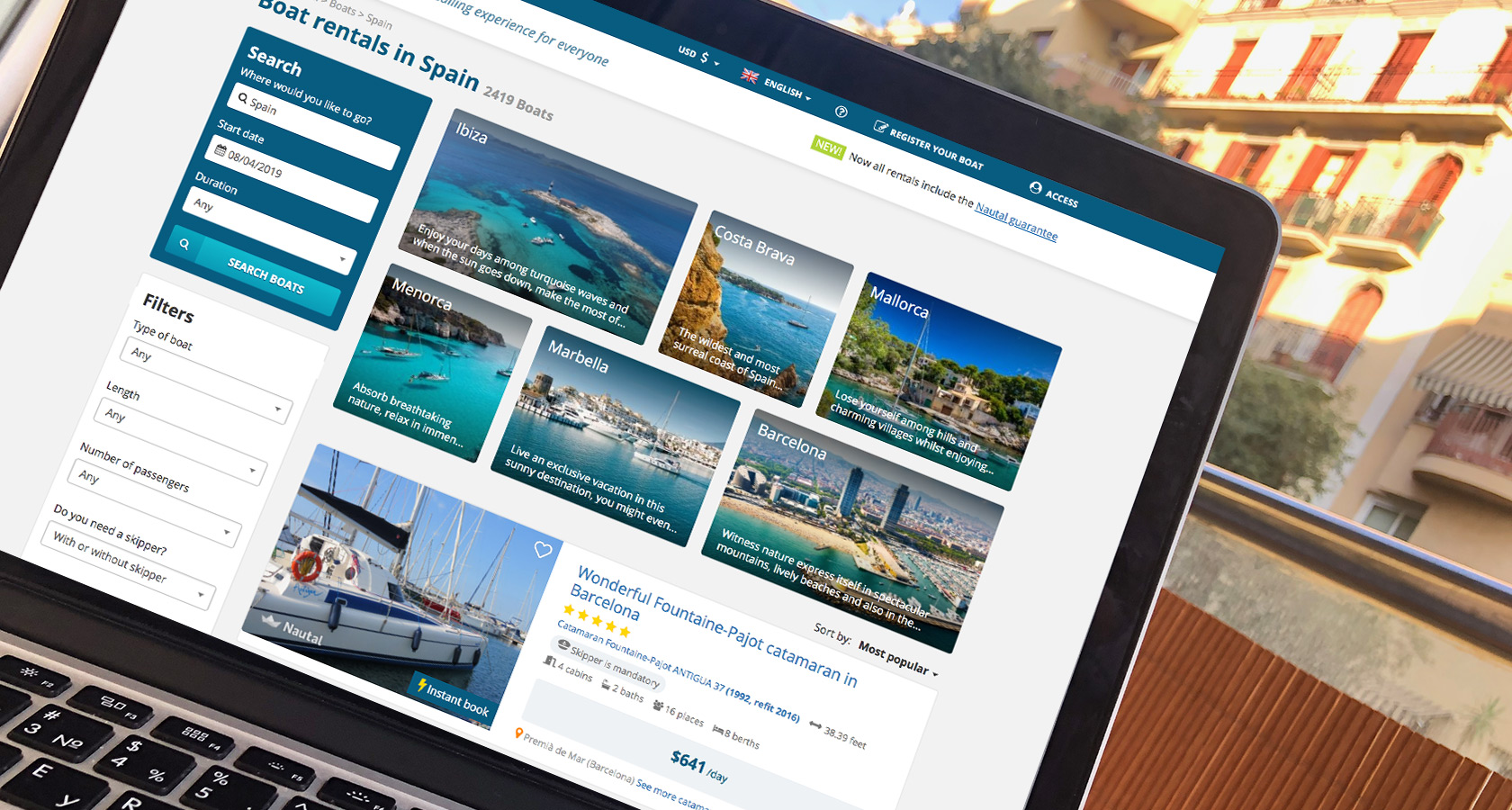 Nautal – marketplace platform for boat rentals