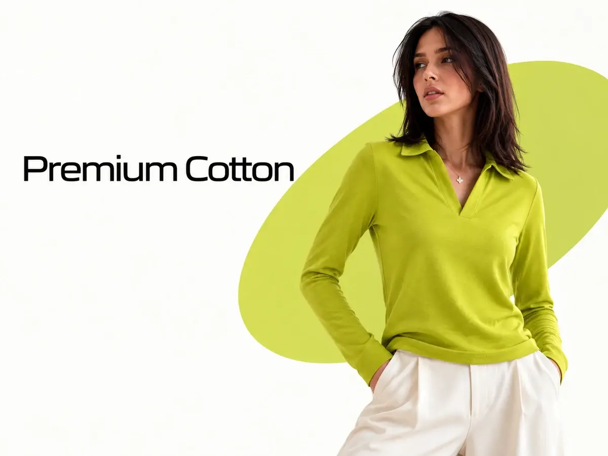 Premium Cotton: оформление карточек женских лонгсливов