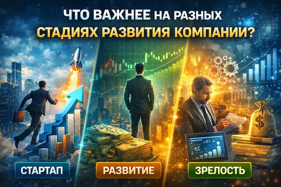 Стартап, развитие, зрелость