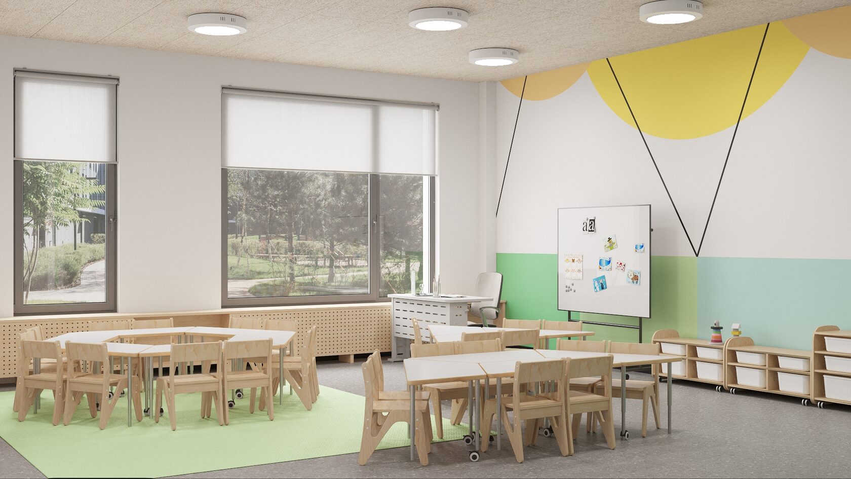 Дизайн проект рекреации детского сада до 3-х лет в г. Усть-Каменогорске