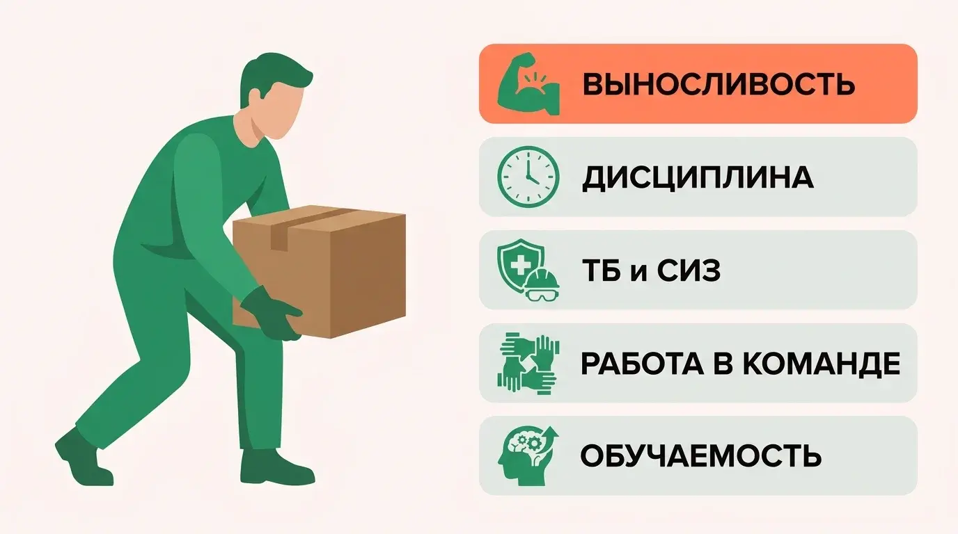 Навыки разнорабочего - физическая выносливость и дисциплина