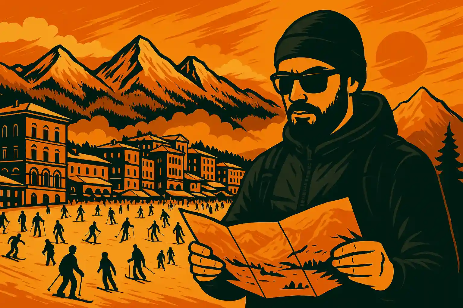 Трассы Красной Поляны — карта и схема зелёных и синих трасс для новичков