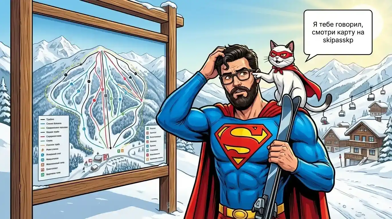 Подробная карта трасс Красная Поляна, Роза Хутор и Газпром 2026