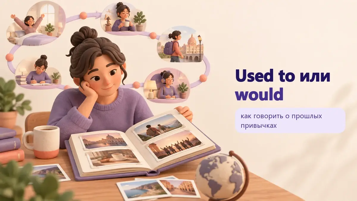 Обложка статьи «Used to или would»: тематическая учебная композиция LaRou
