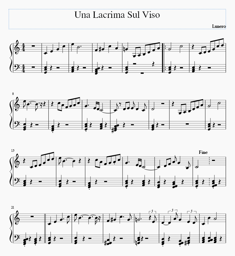 Una Lacrima Sul Viso