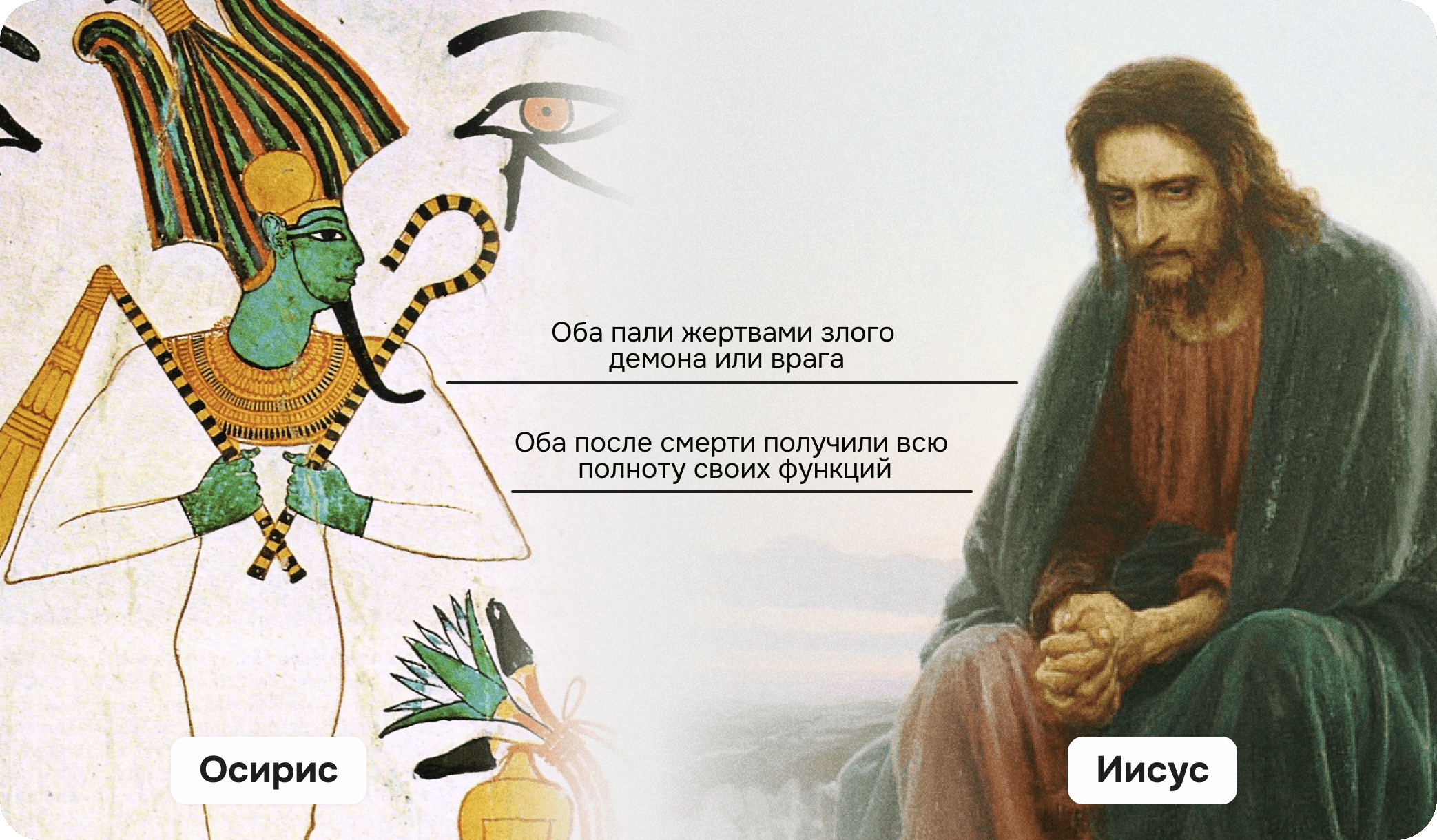 сходства иисуса и осириса