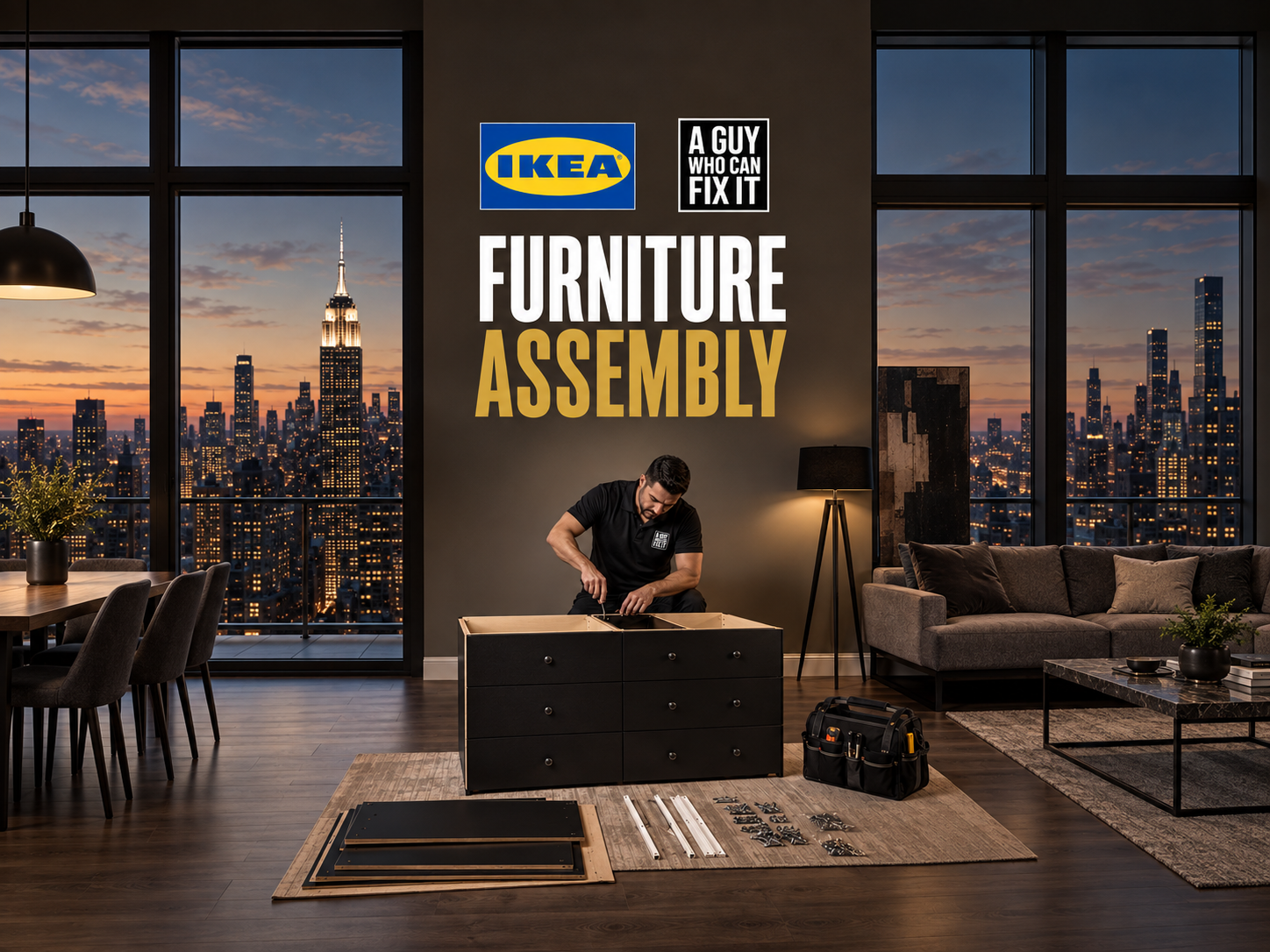 IKEA furniture assembly cover by A Guy Who Can Fix It