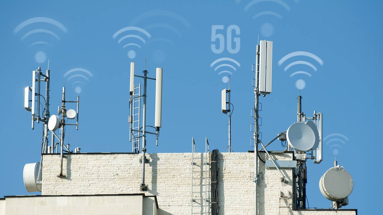 5G сеть базовые станции город связь