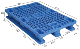 P4-D16 polymer pallet 3 runners Euro
