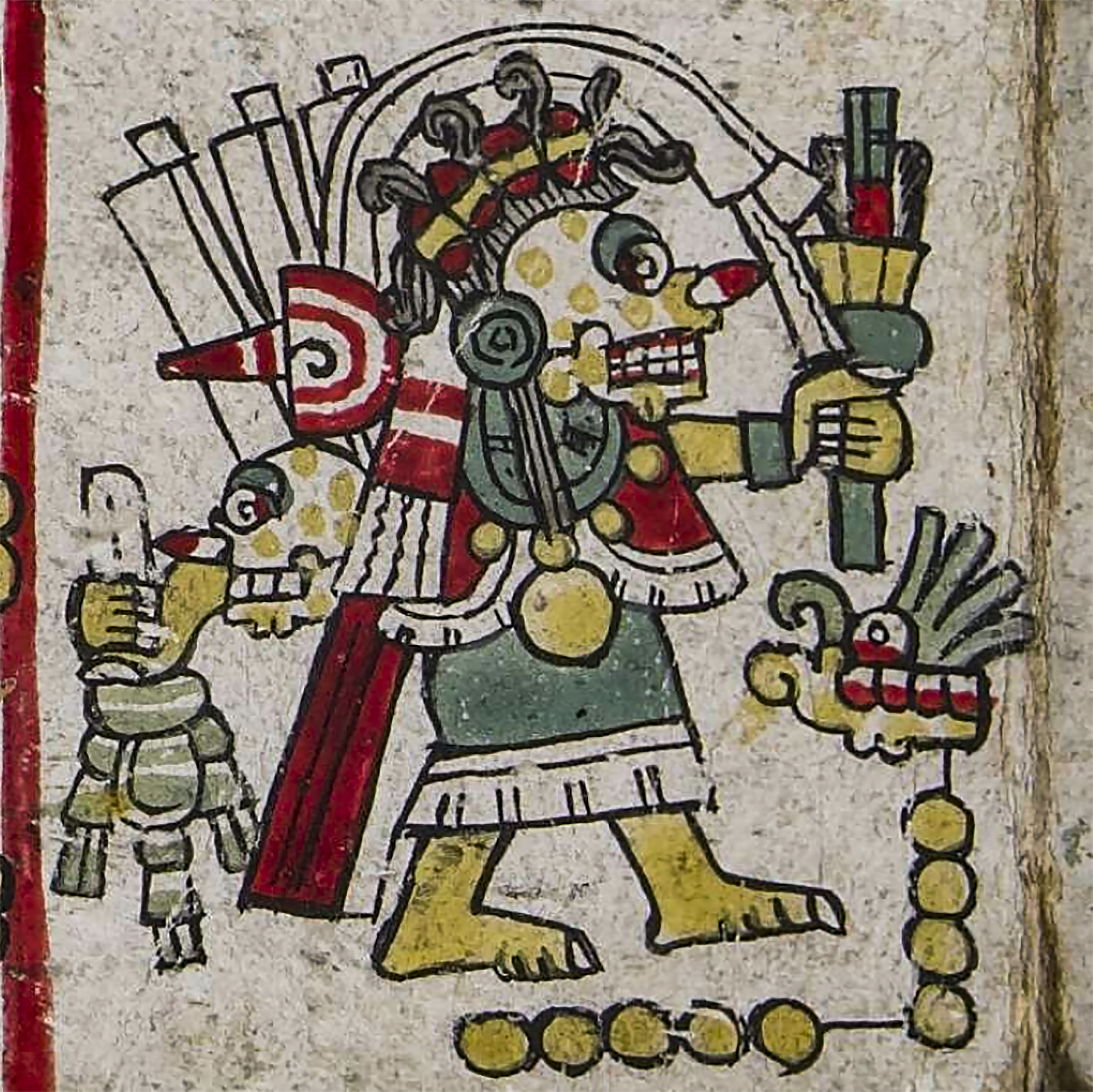 Миктлантекутли. Фрагмент кодекса Zouche-Nuttall. Коллекция British Museum.