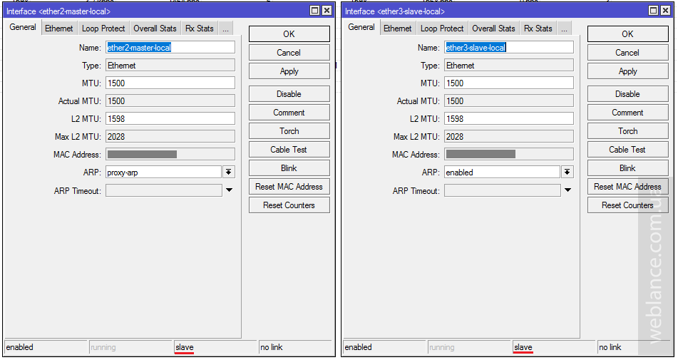 mikrotik routeros mac connection