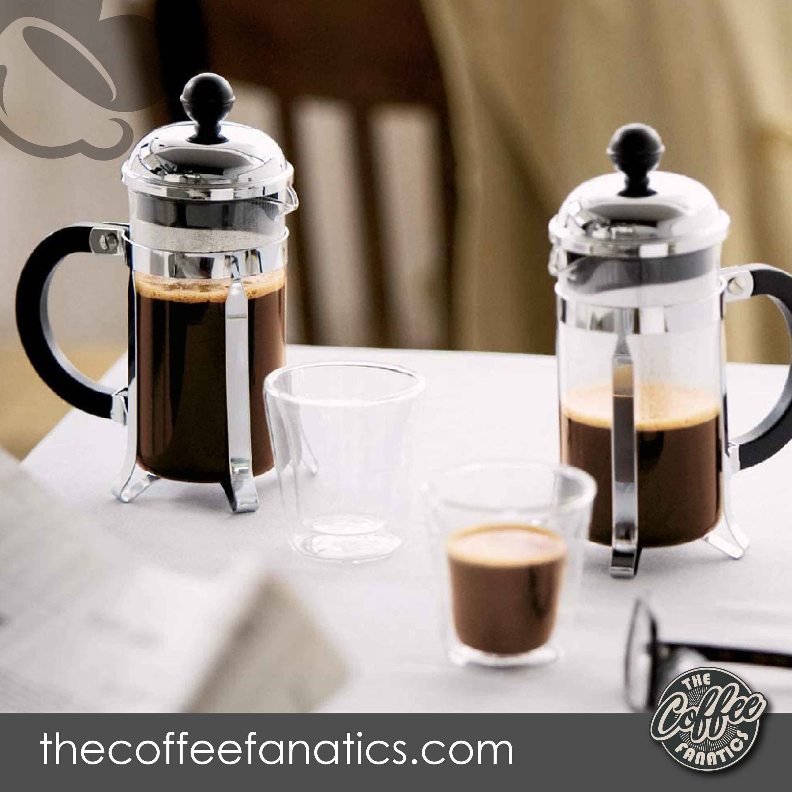 Bodum French Presses. Sizes and 