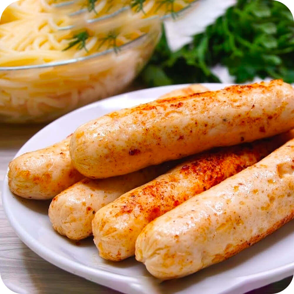 Домашние сосиски с сыром