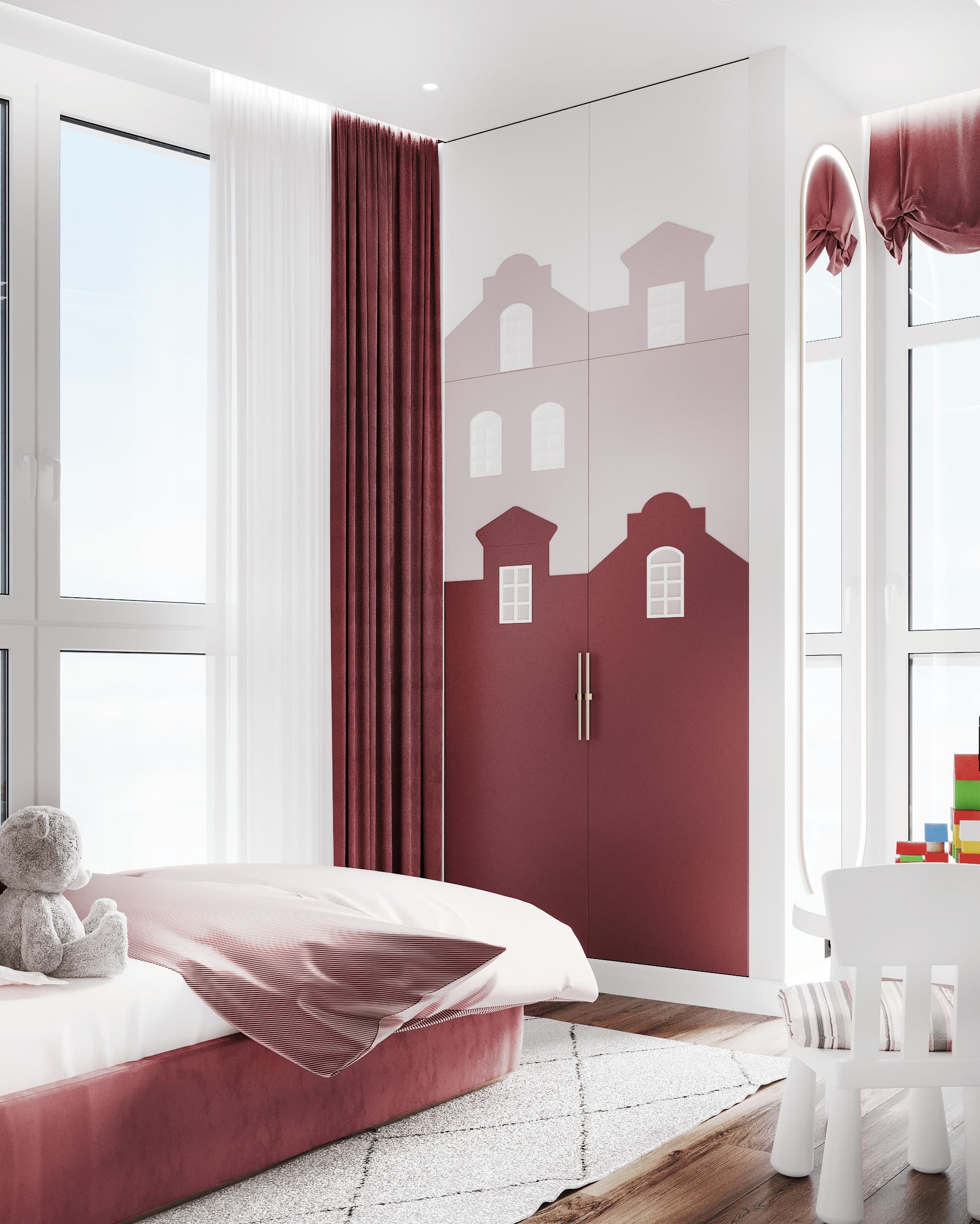 детская комната, мебель для детской, кровать