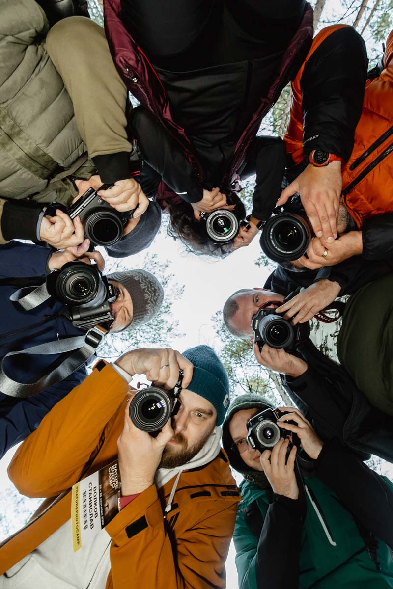 Фотографы на съёмке в Карелии