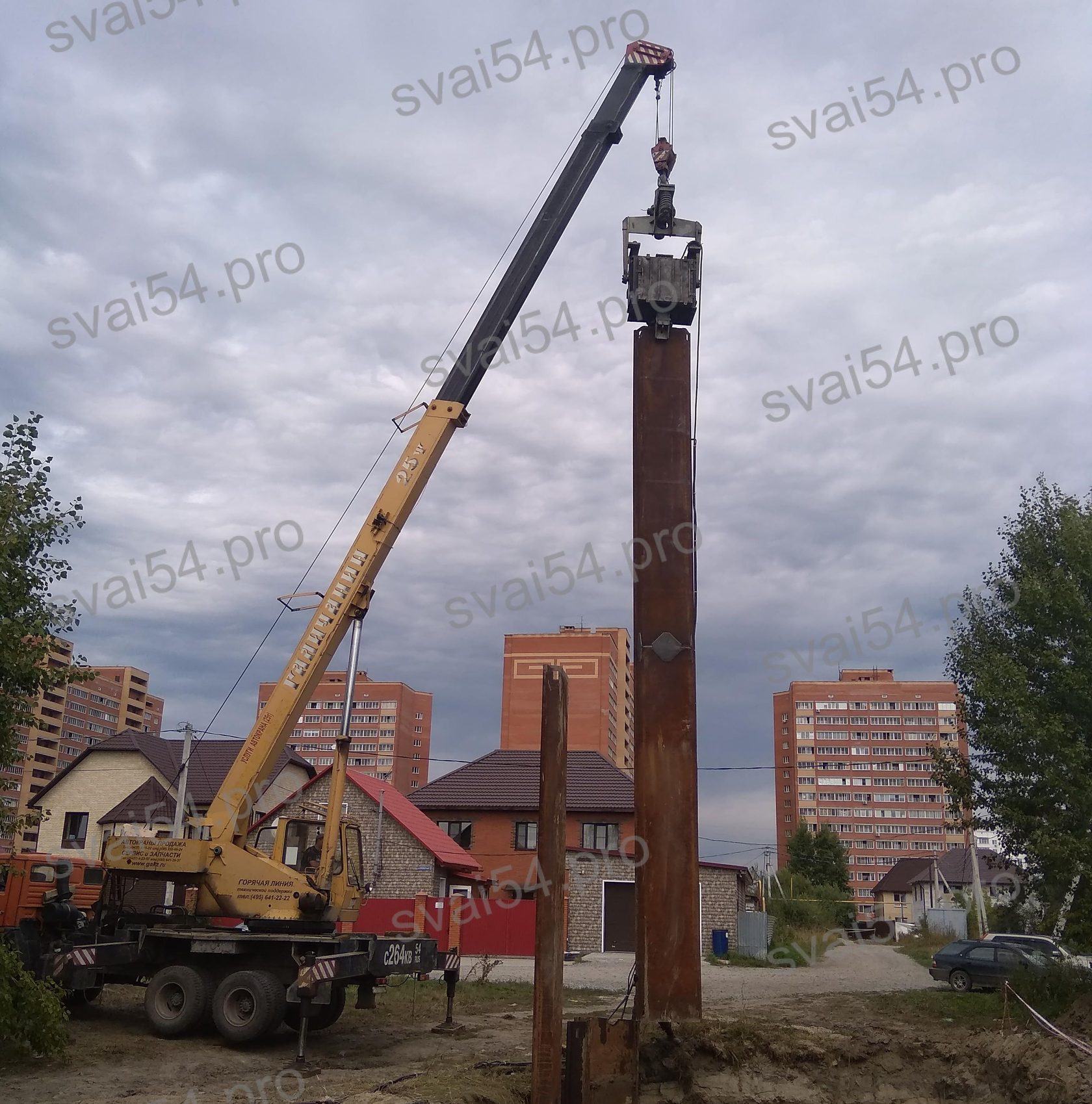 Вибропогружение шпунта. Детский сад по ул. Заозерной