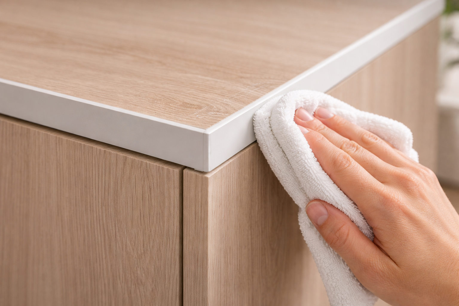 Уход за мебелью из ЛДСП: протирка поверхности, акцент на кромке