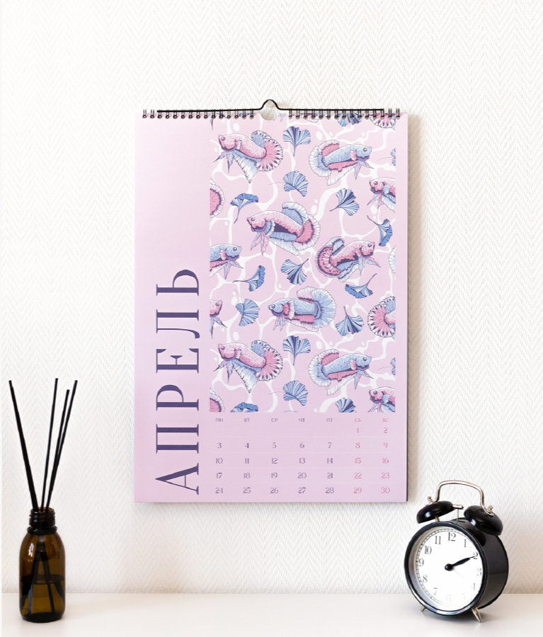 Перекидной календарь в СПб, печать и изготовление перекидных календарей A3