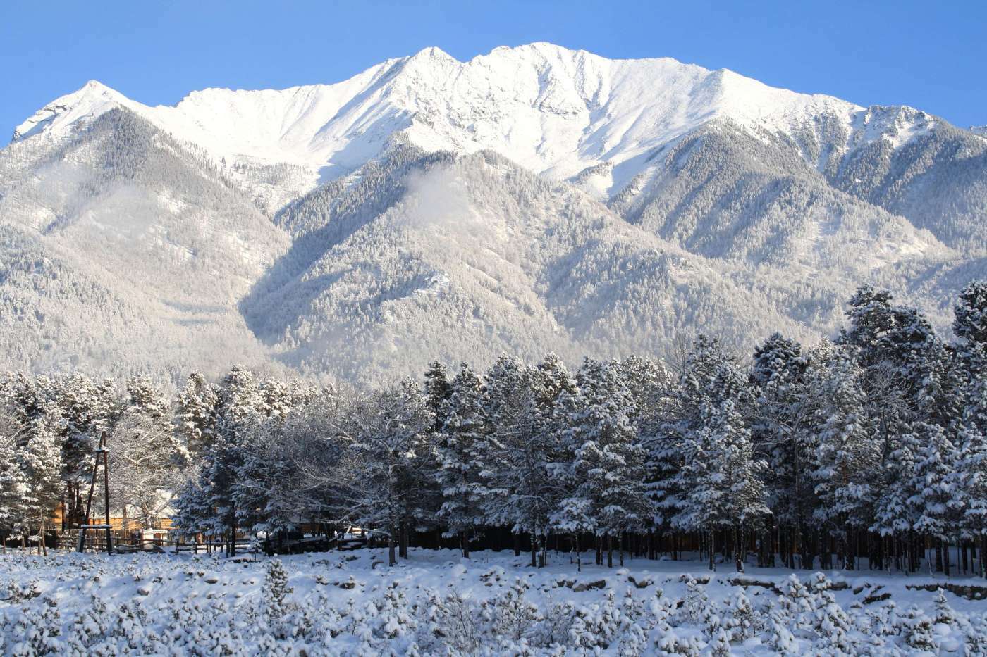 Горы Саяны Аршан зима