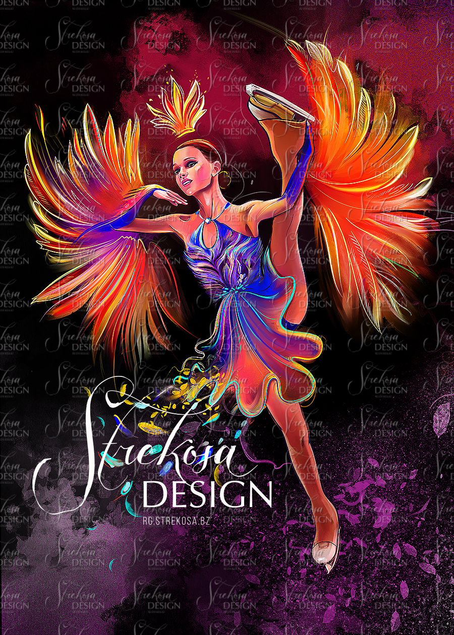 Sports Illustration 5003 figure skating artwork